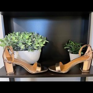 Report Rose Gold Block Heels Size 8